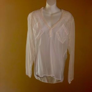 Johnny Was*Womens Top Blouse*Size: S* Color: White* Long Sleeve